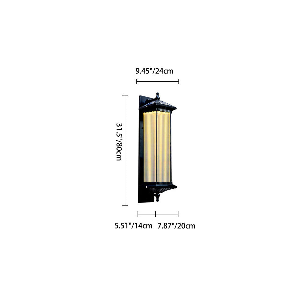 Aluminum Glass Cuboid Garden Outdoor Light