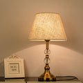 Round Trapezoidal Iron Crystal Table Lamp