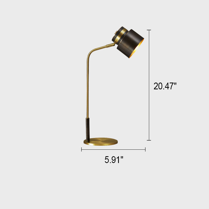 Copper Cylinder Table Lamp