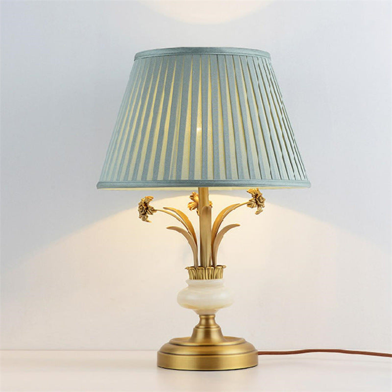 Round Trapezoidal Flower Leaf Table Lamp