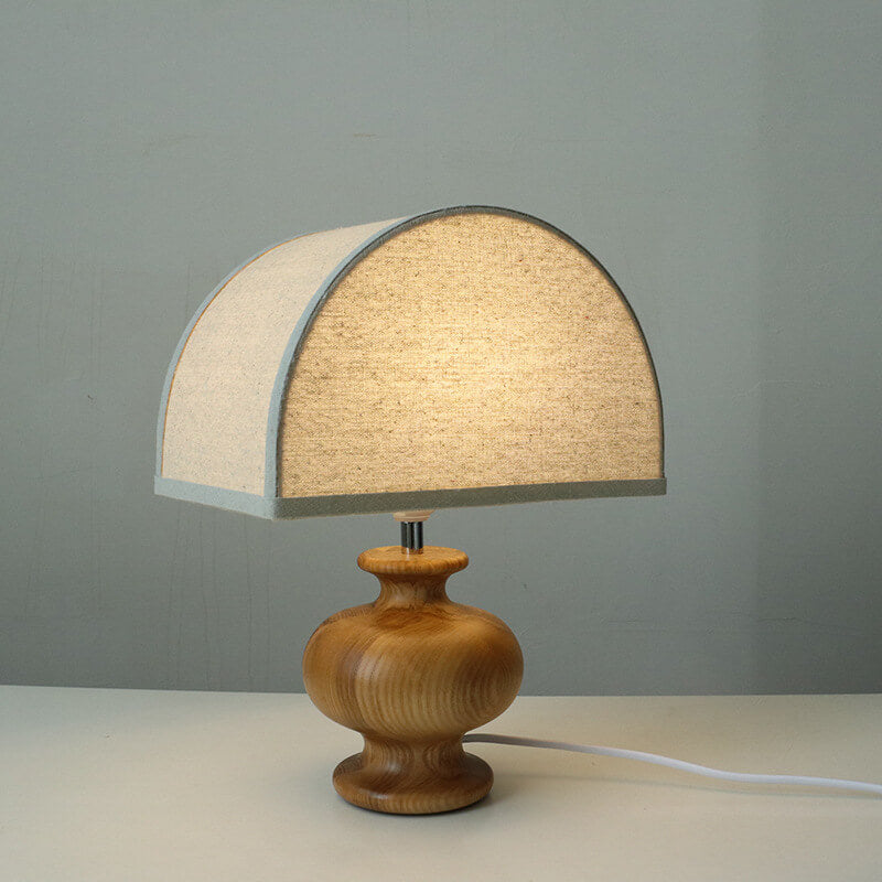 Solid Wood Fabric Table Lamp