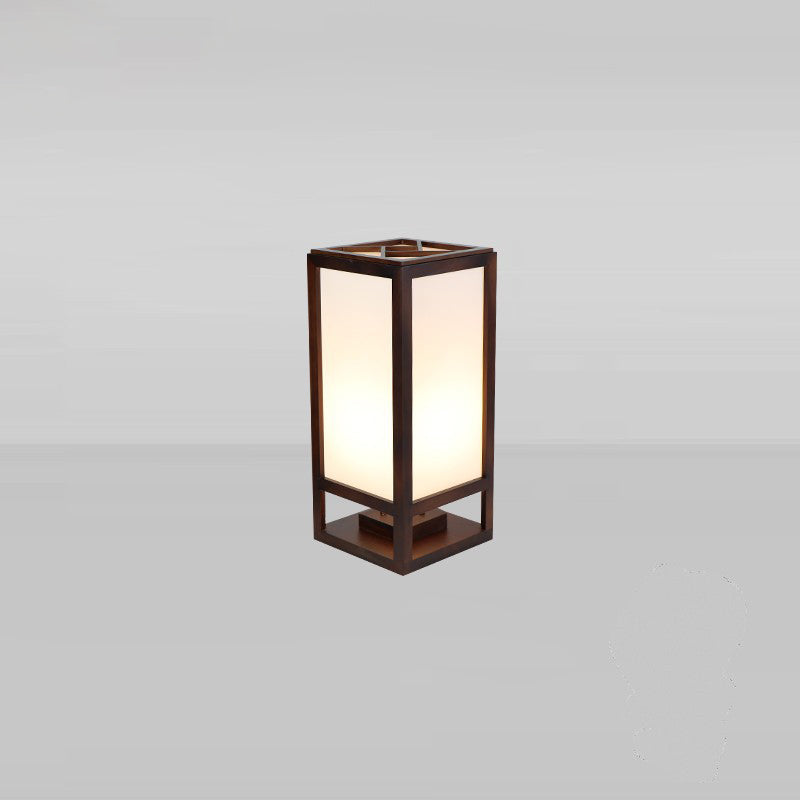 Traditional Chinese Rectangular Parchment Floor Lamp