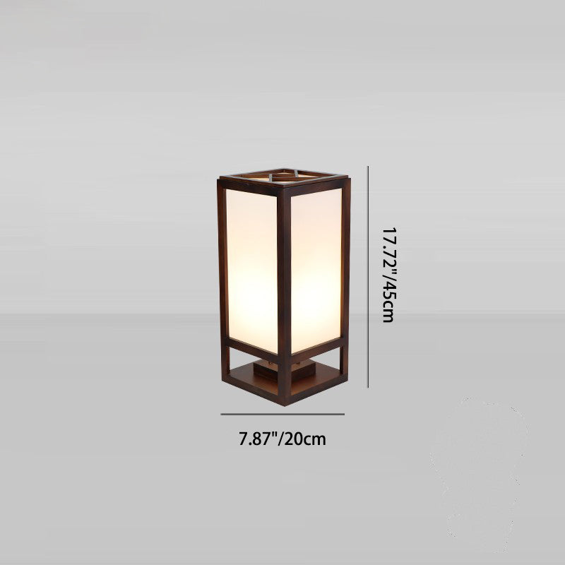 Traditional Chinese Rectangular Parchment Floor Lamp