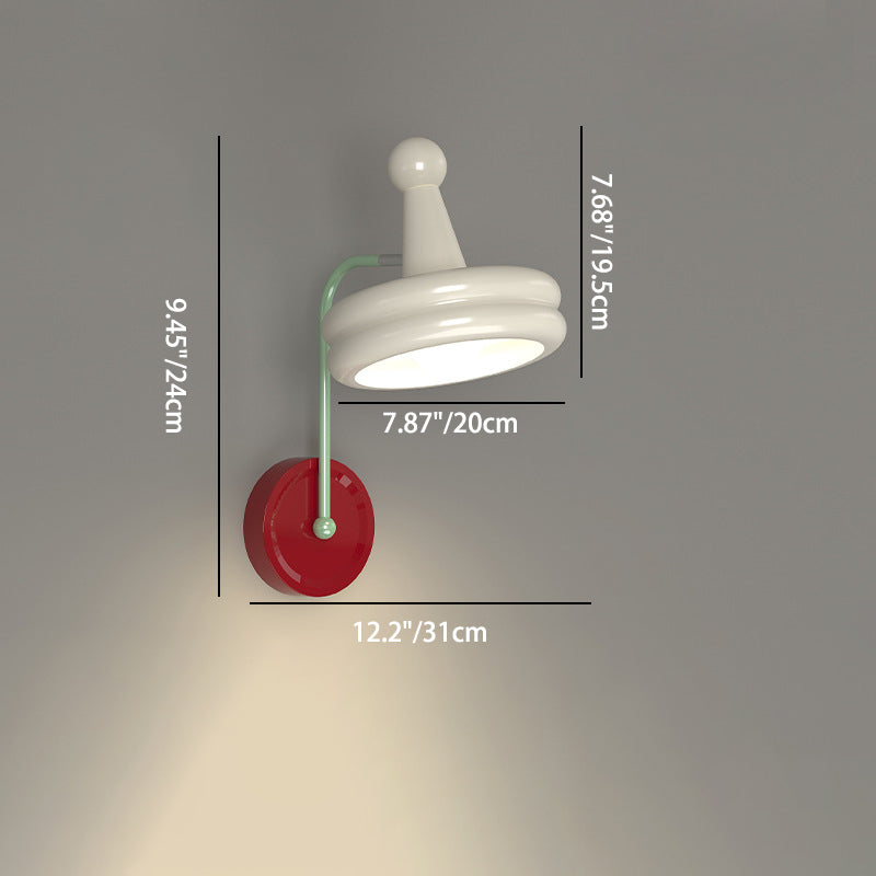 Round Iron Metal Bedroom Wall Lamp