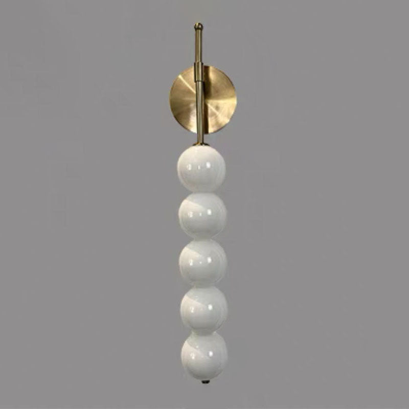 Iron Glass Ball Living 5-Light Wall Lamp