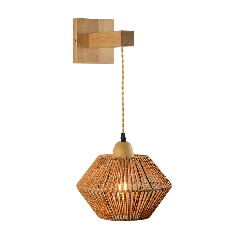 Rope Weaving Lantern Cage Wall Lamp