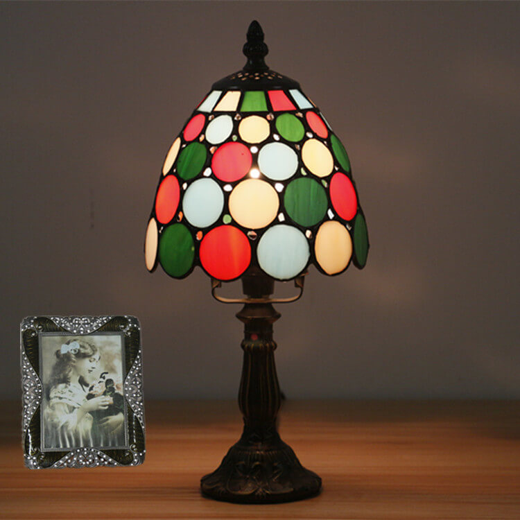 Style Stained Glass Cone Table Lamp
