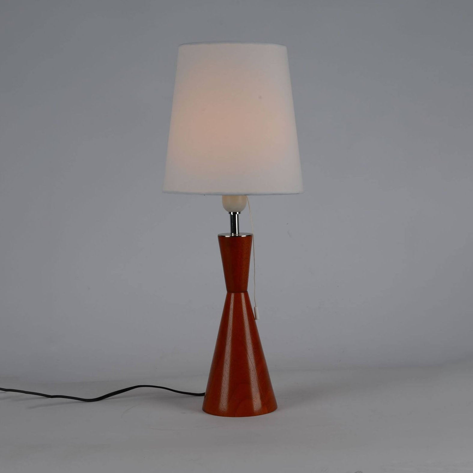 Oak Body Cotton PC Table Lamp