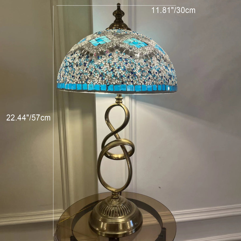Coastal Half Round Iron 2-Light Table Lamp