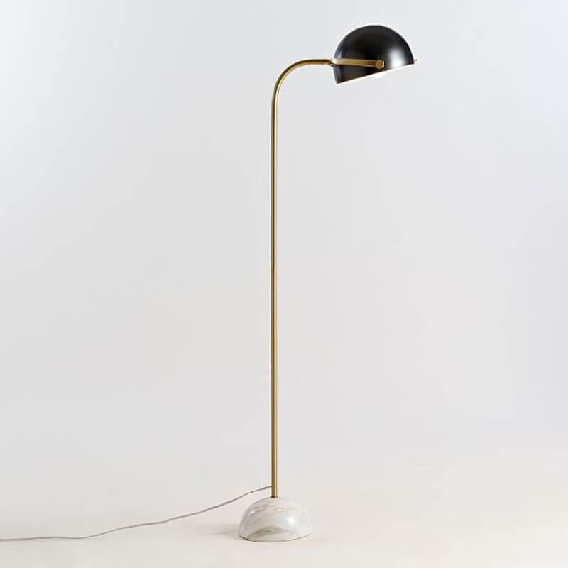 Spherical Metal Marble Angle Floor Lamp