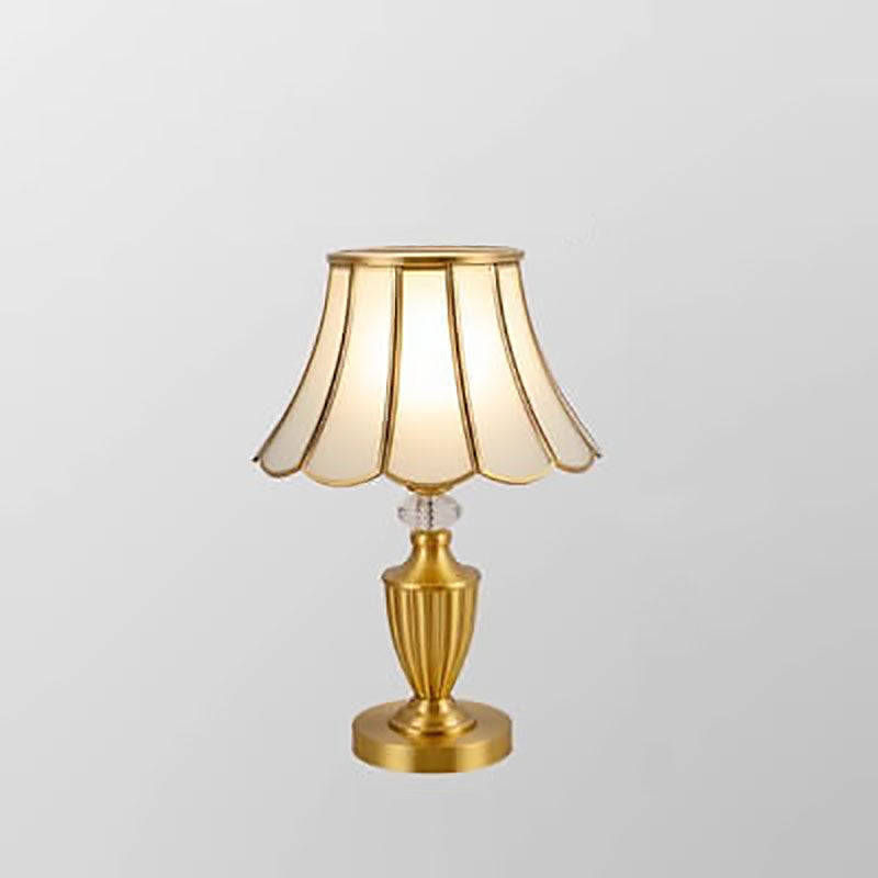 Brass Water Pattern Glass Table Lamp
