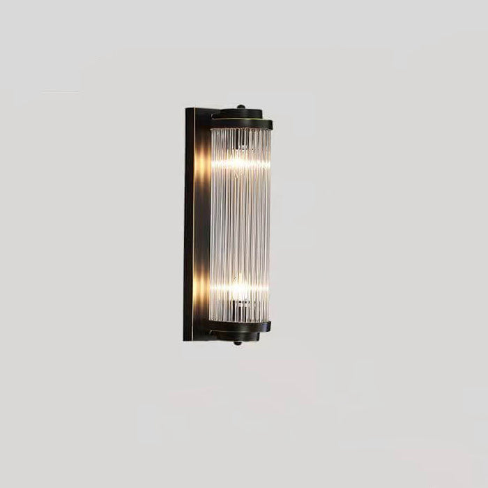 Crystal Cylinder Column Rotation 2-Light Wall Lamp