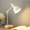 Iron Semi-Circular Wooden Study Table Lamp