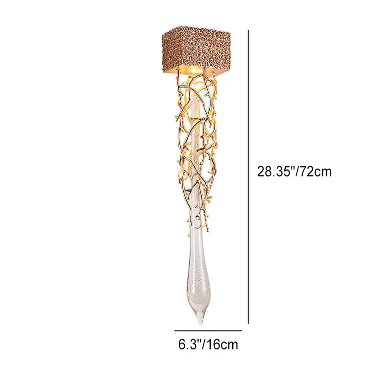 Brass Tree Branch Hardware Wall Lamp