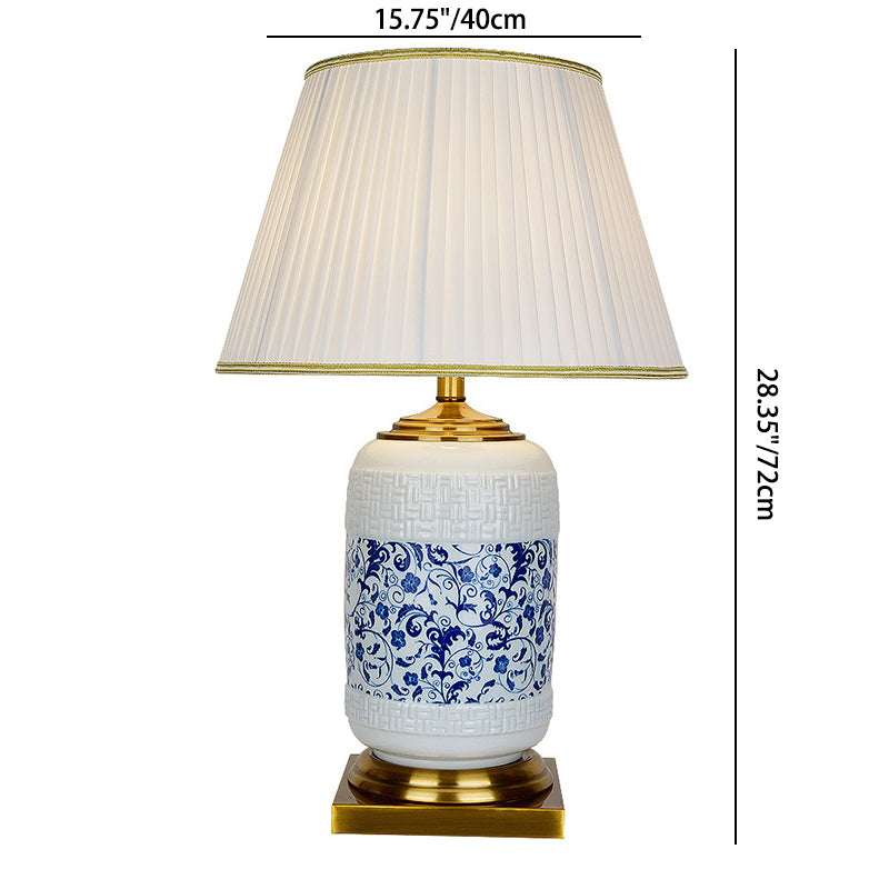 Cylinder Round Square Copper Table Lamp
