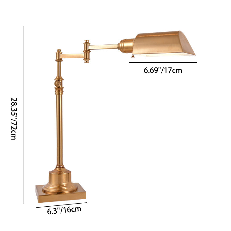 Rectangular Cylindrical Iron Bedroom Table Lamp