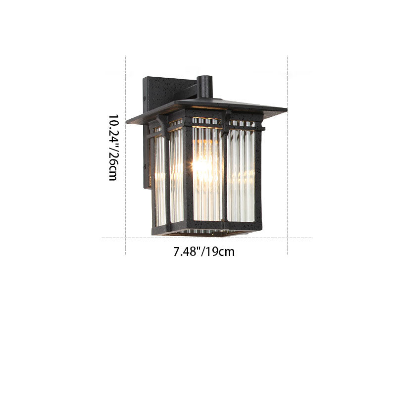 Aluminum Rectangular Frame Ribbed Outdoor Light