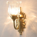 Flower Cup Brass Glass Wall Lamp