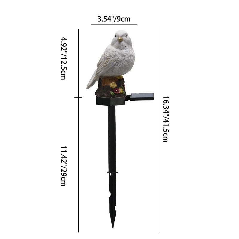 Resin Birdie Lawn Insert Outdoor Light