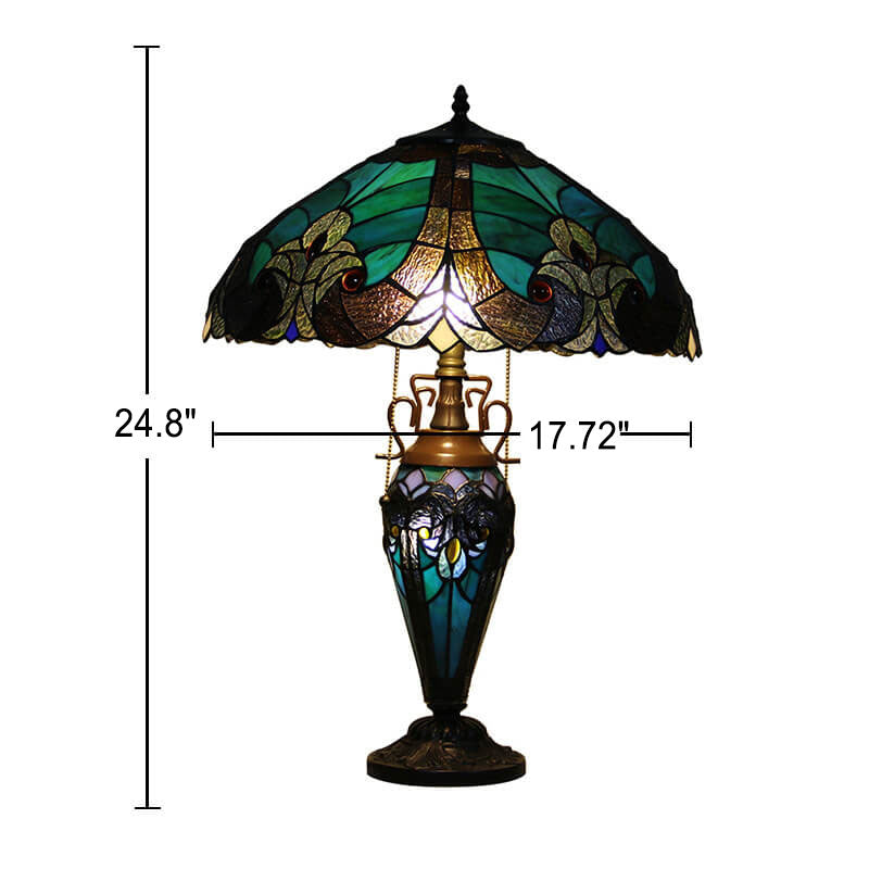 Glass Resin 2-Light Table Lamp