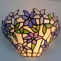 Flower Stained Glass Bowl Wall Lamp