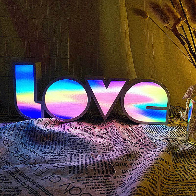 PS LOVE Letter Bedroom Table Lamp
