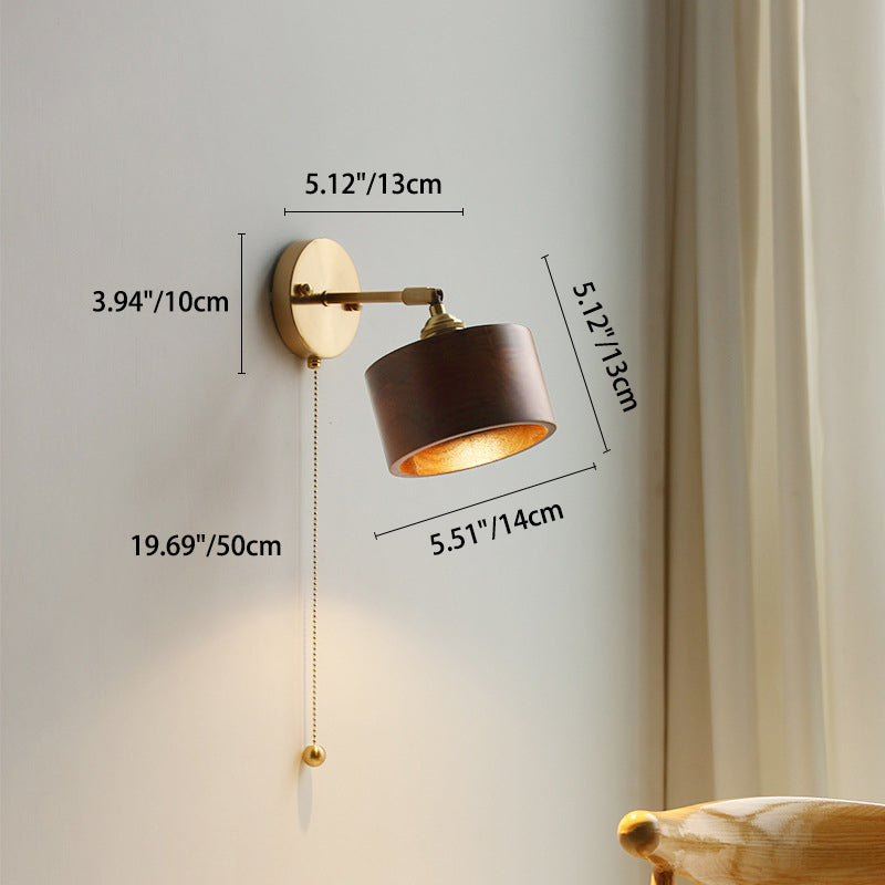 Round Cone Dome Copper Wall Lamp