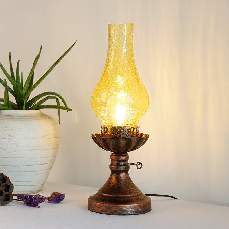 Candelabra Iron Glass Bedroom Table Lamp