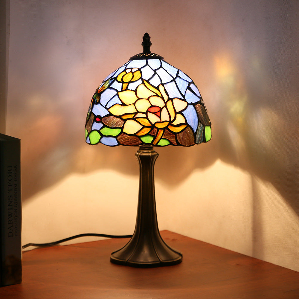 Dome Iron Stained Glass Table Lamp