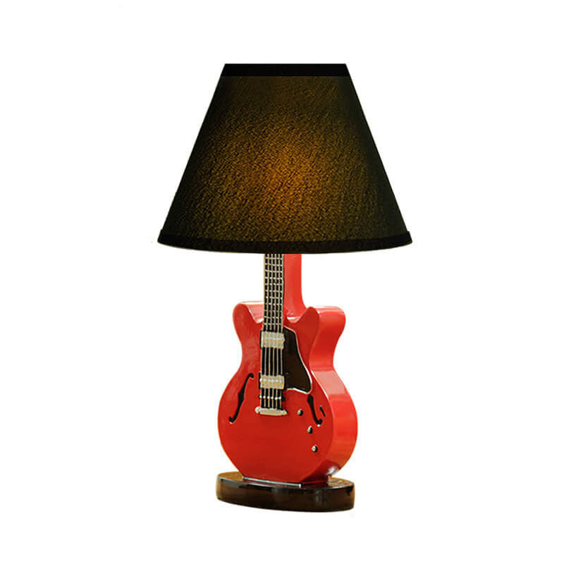 Cartoon Fabric Guitar Table Lamp