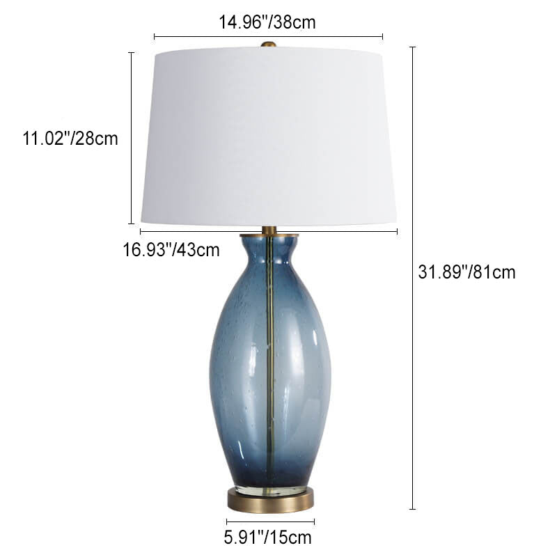 Round Vase Hardware Glass Table Lamp