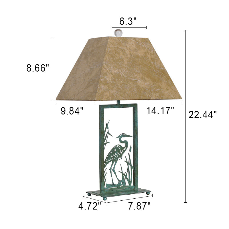 Parchment Painted Iron Table Lamp