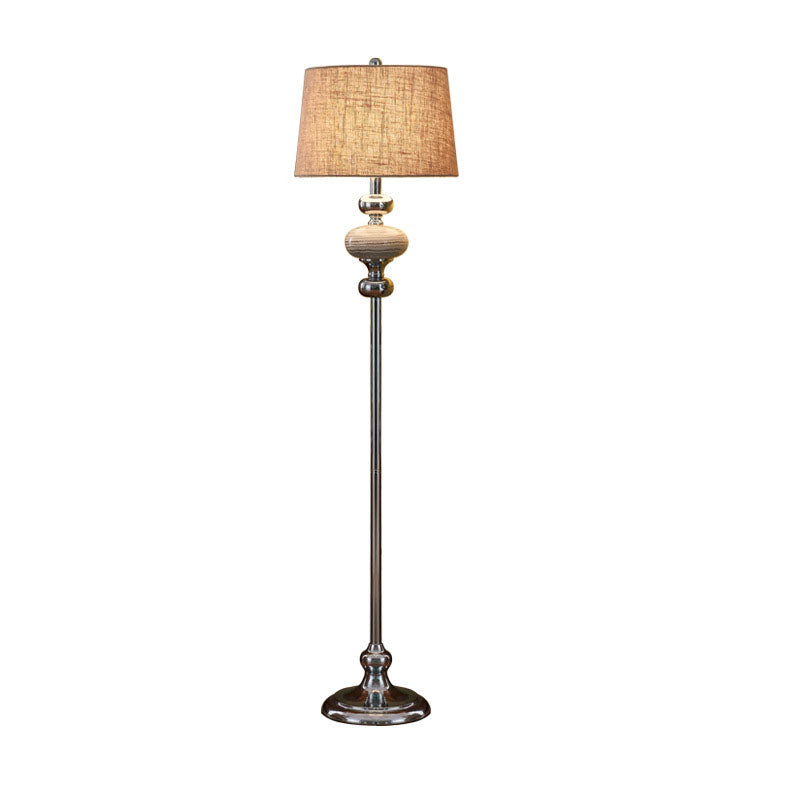 Solid Color Ceramic Fabric Floor Lamp