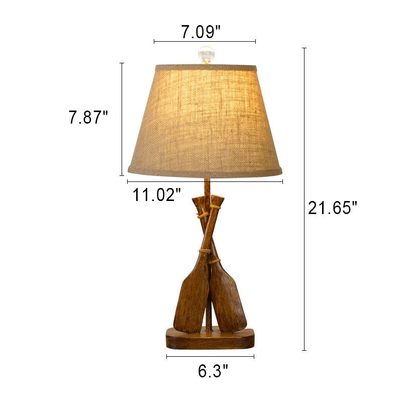 Resin Linen Table Lamp