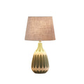Vertical Pattern Ceramic Fabric Table Lamp