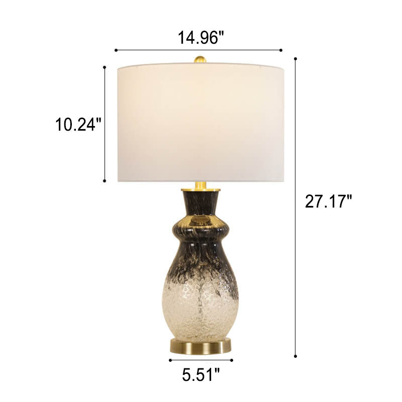 Fabric Flame Black White Table Lamp