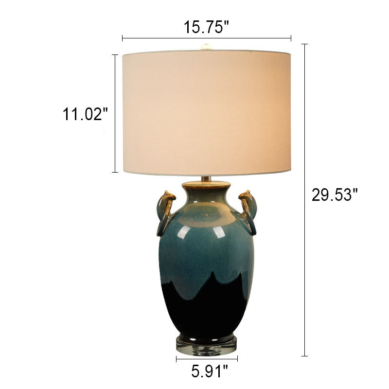 Minimal Ceramic Cloth Table Lamp