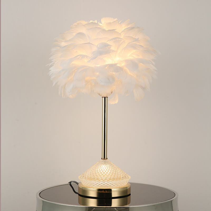 Feather Diamond Acrylic Decorative Table Lamp