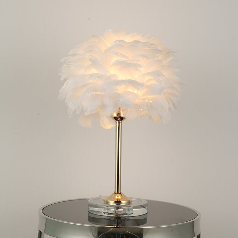 Feather Crystal Table Lamp