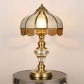 Umbrella Copper Crystal Glass Table Lamp