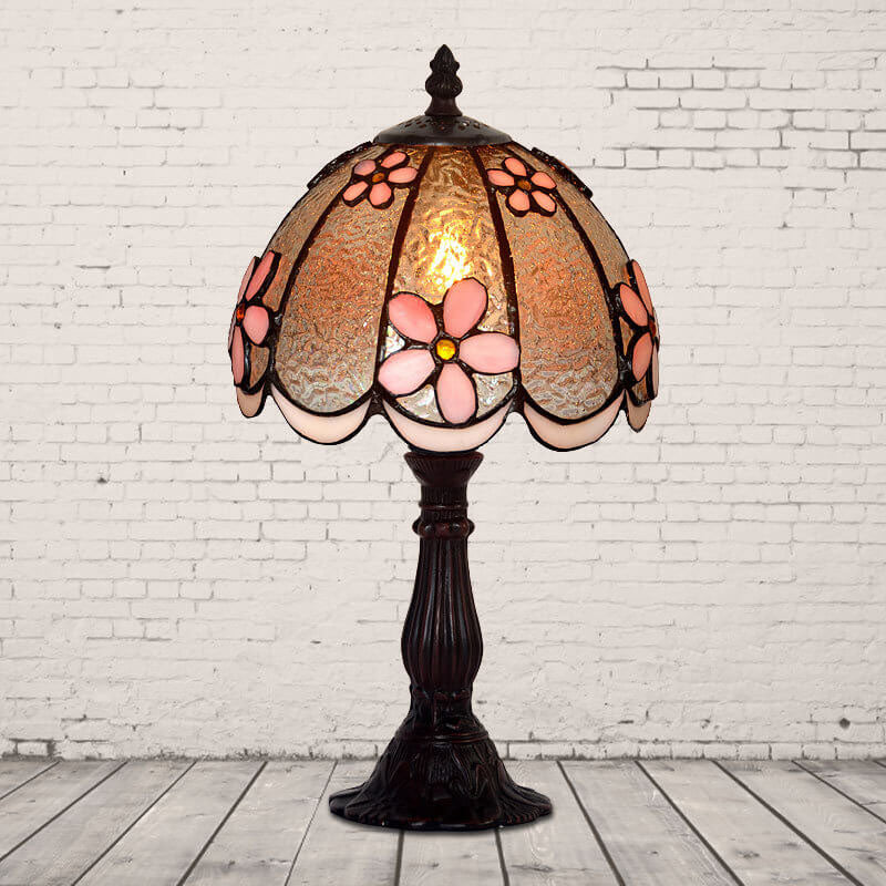 Plum Flower Stained Glass Table Lamp