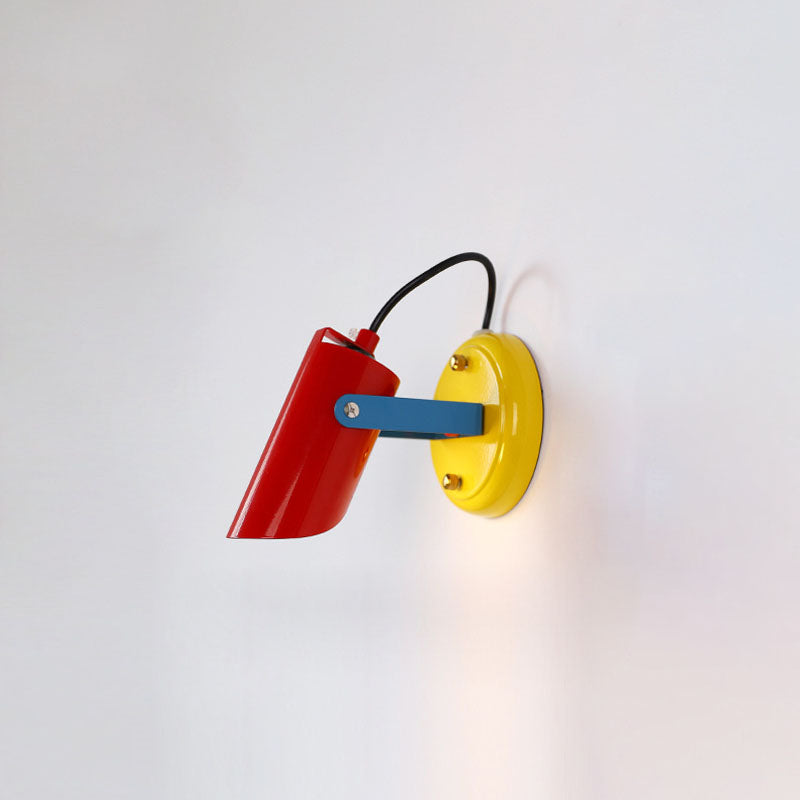 Iron Geometric Cylinder Living Wall Lamp
