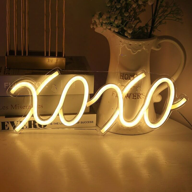 Letters Colorful Transparent Back Table Lamp
