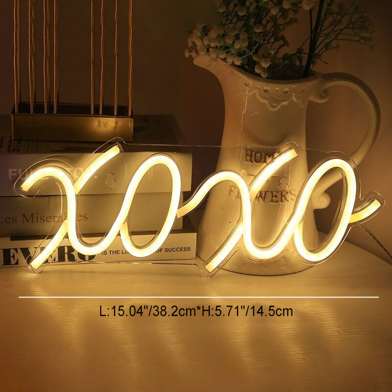 Letters Colorful Transparent Back Table Lamp