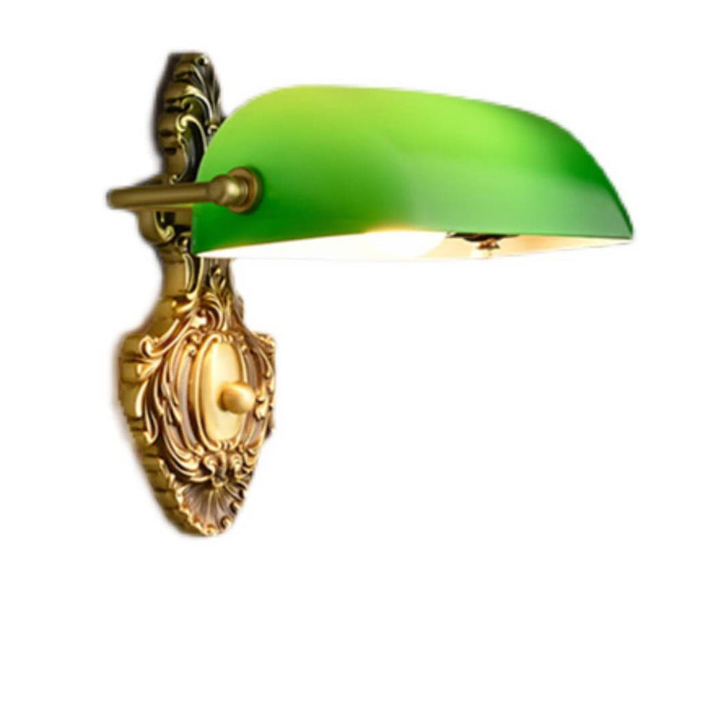 Copper Green Glass Wall Lamp