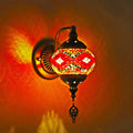 Iron Glass Mosaic Globe Wall Lamp