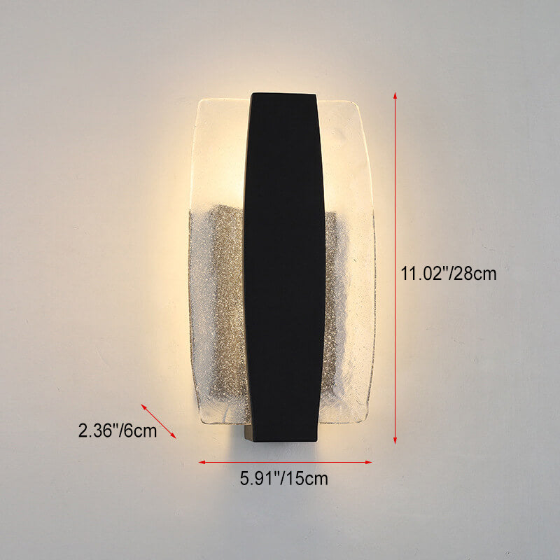 Rectangle Aluminum Glass Patio Outdoor Light