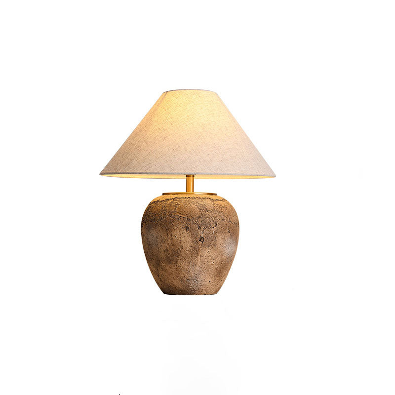 Shabby Chic Cone Fabric Table Lamp
