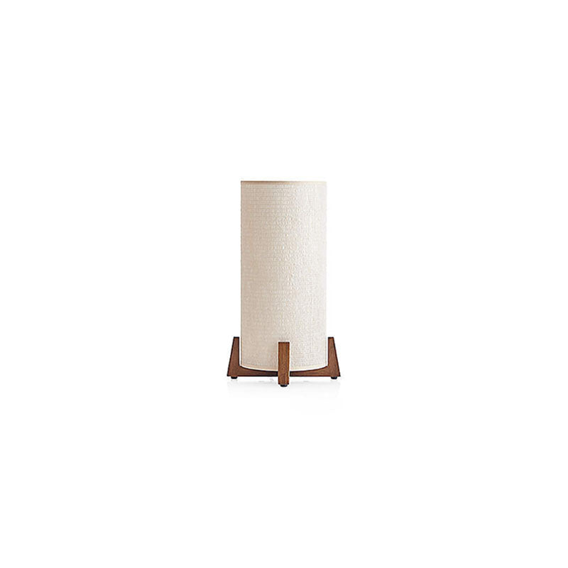 Cylinder Wooden Fabric Bedroom Table Lamp
