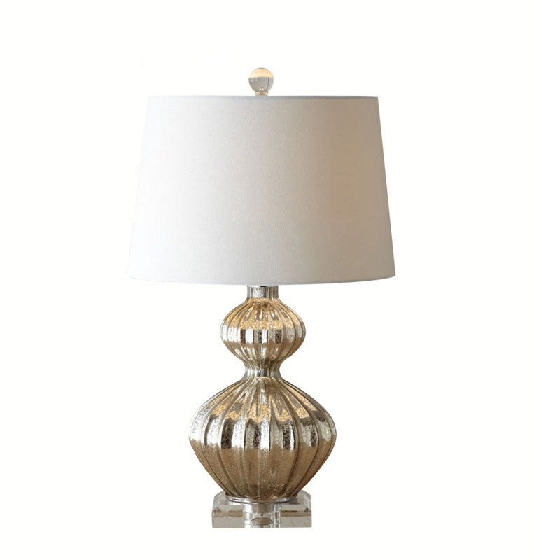 Glass Fiberflex Fabric Cylinder Table Lamp
